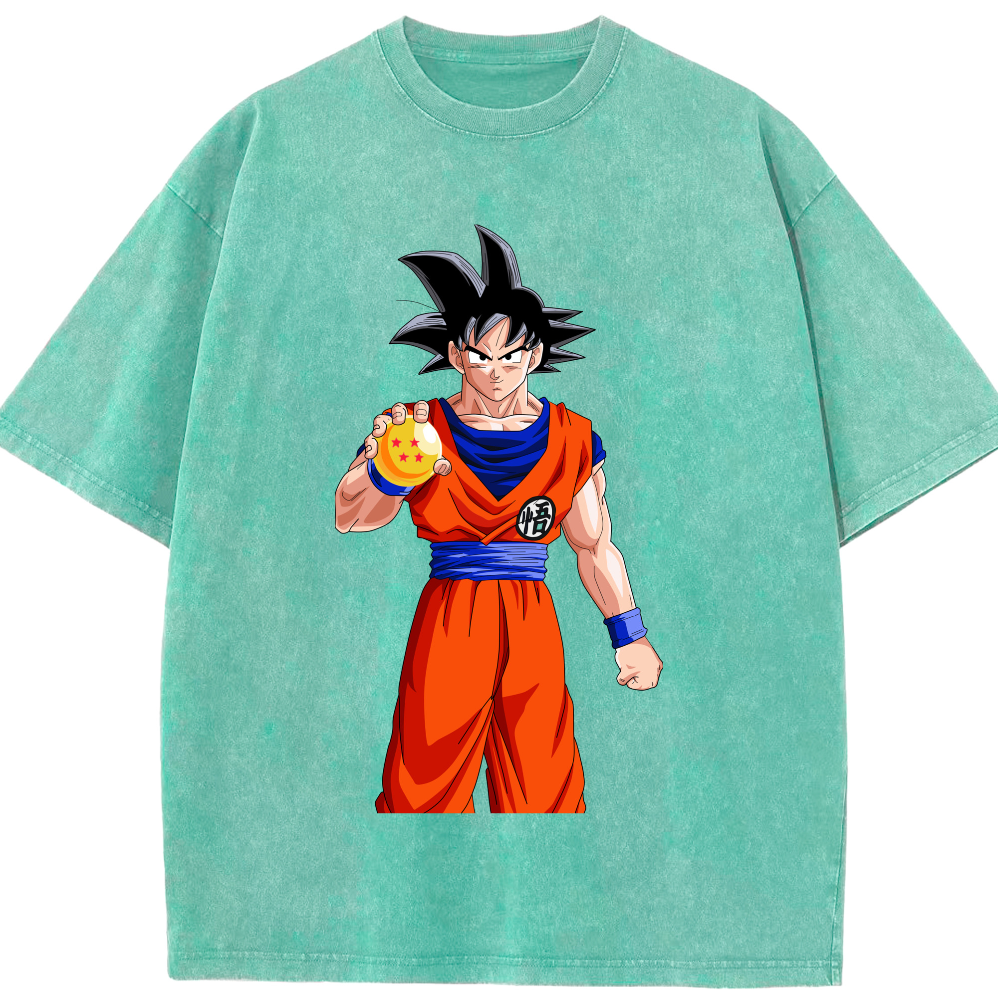 （画像用） ドラゴンボール 孫悟空（そん ごくう）Son Goku カカロット DRAGON BALL Kakarotto 綿100% ヴィンテージ風 半袖Tシャツ（フロントプリント）
